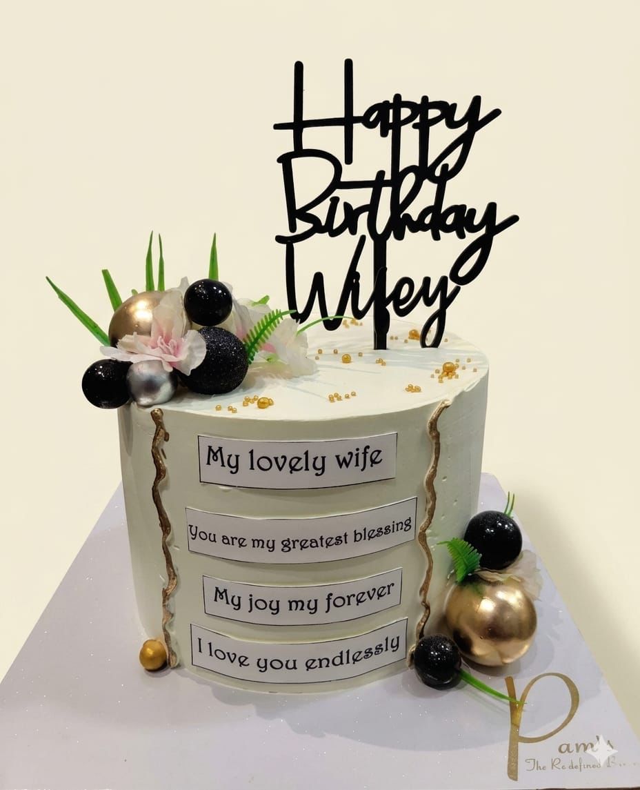 Just Engaged Cake with Blue Drip Design and White Floral Decoration | Engagement Cakes in Noida | Cakes by Pams