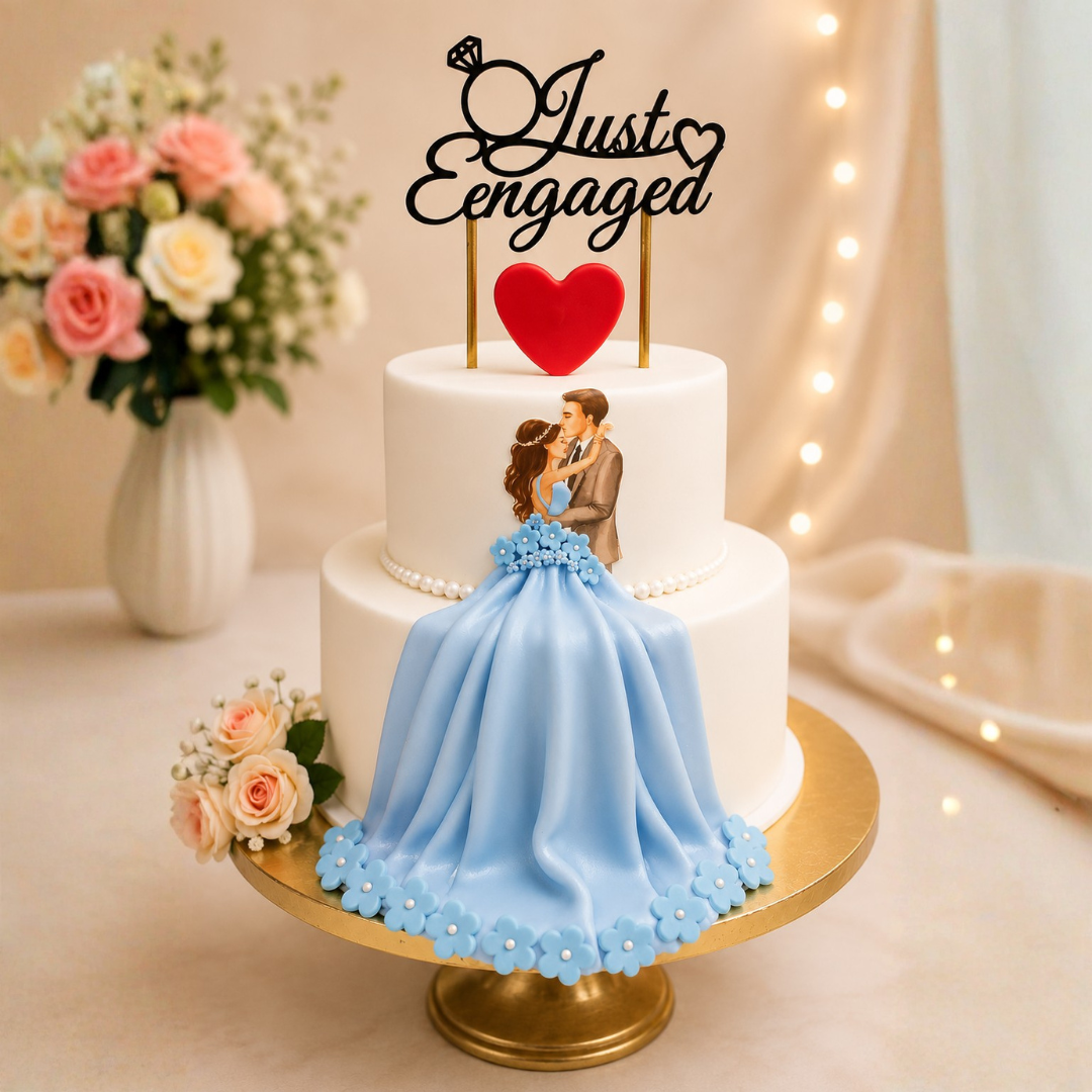 Just Engaged Celebration Cake