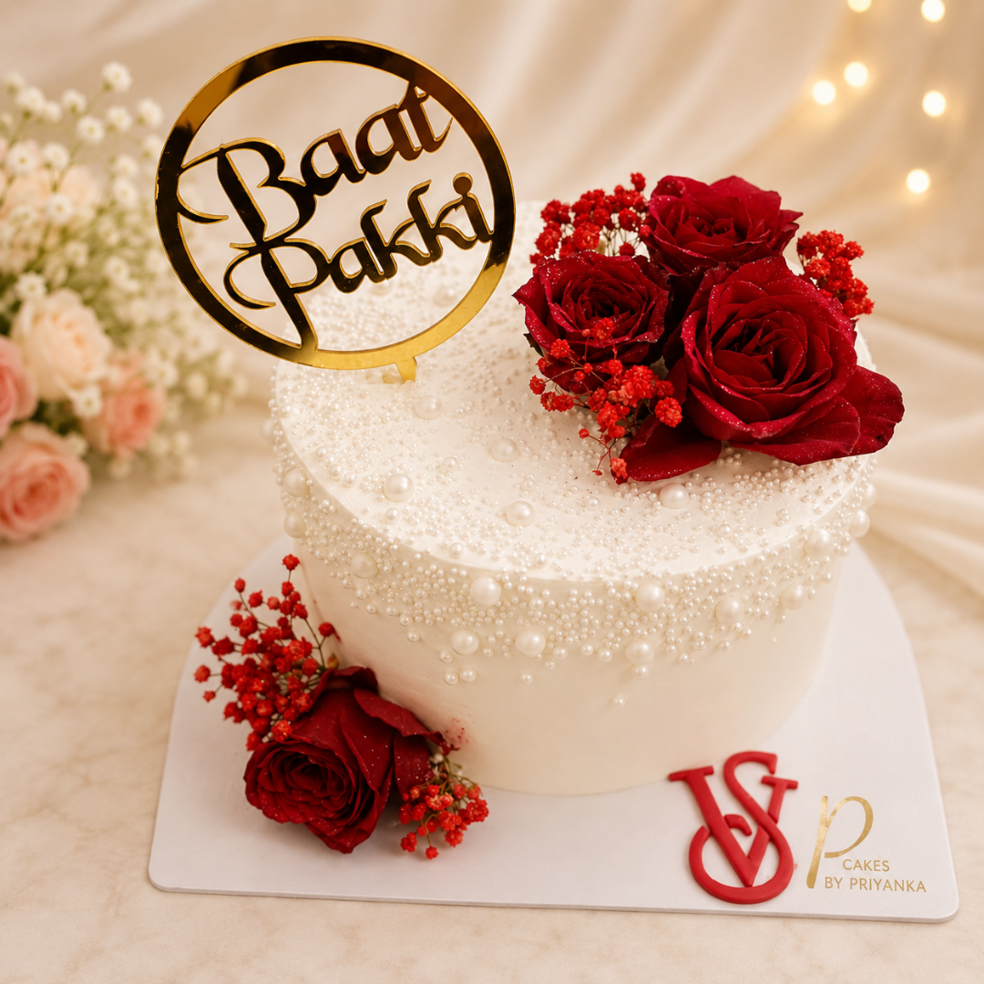 Romantic Rose Anniversary Cake