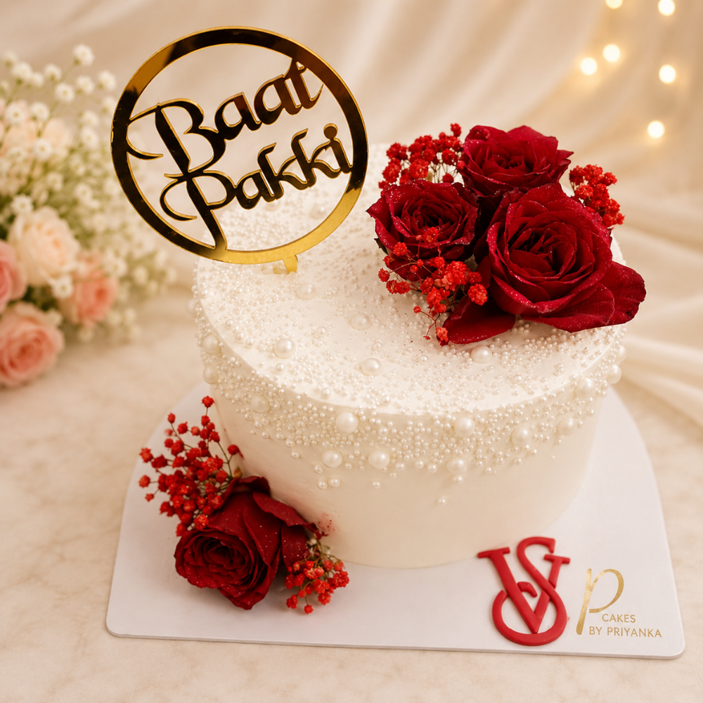 Romantic Rose Anniversary Cake
