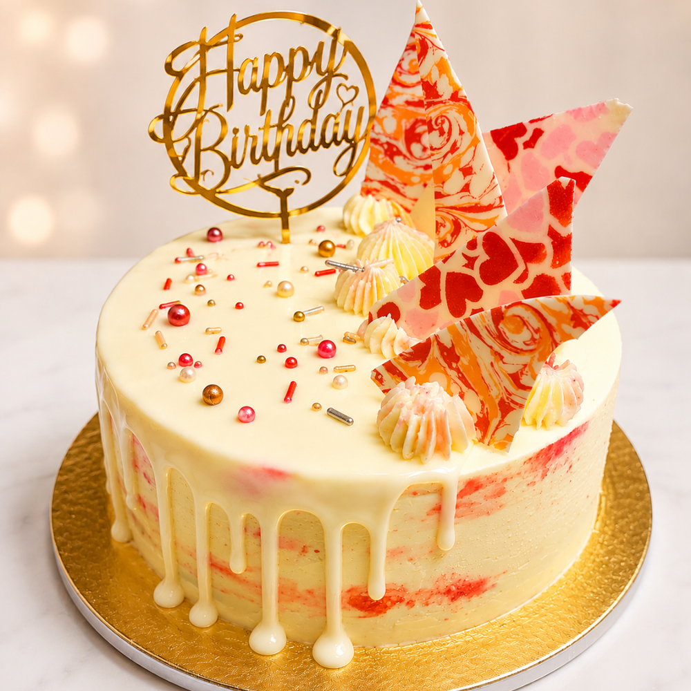 Red Velvet Cake With Chocolate Shards